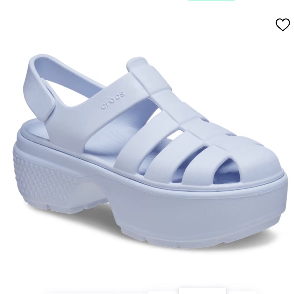 CROCS Platform Fisherman Sandals in Light Lavender
